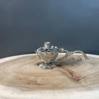 1 metal lotus incense burner bowl frankincense resin incense burner incense burner incense burner with handle, office, yoga medi