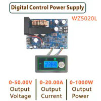 WZ5020L DC DC Buck Converter CC CV Step-down Power Module 50V 20A 1000W Adjustable Voltage Regulated power supply 5V 12V 24V