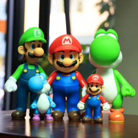 2023 New Anime Super Mario Toys Mario Luigi Figures Go Kart Mario Bros large Action Figures Vinyl Doll Toy Model