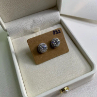 Hoa tai Moissanite GRA -bac s925 có giấy 1carat
