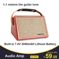 ammoon AC-15 15W Portable Acoustic Guitar Amplifier BT Speaker with Microphone Input