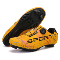 summer Fashion Graffiti MTB Road Bike shoes Mountain Bike Shoes Road Cycling Shoes Cleat and Breathable Speed Shoes Men Sneakers