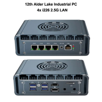 สินค้าใหม่12th Alder Lake Mini PC In Core I7 1265U I5-1235U 4x In 2.5G LAN DDR4 NVMe Pentium Gold 8505 PFS Ense Firewall Router