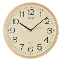 SEIKO 精工 金框 標準型 辦公室掛鐘(QXA020A)-黃/36.1cm