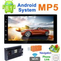 by DHL or Fedex 20pcs 2G RAM 16G ROM Android 8.1 Car multimedia player for 2DIN Universal car gps navigator bluetooth plyaer