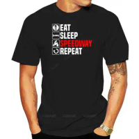 Male t-shirts black New Arrivals Popular Eat Sleep Speedway 3D Print Men Cotton Tee Tops High Quality O-Neck Short Sleeve
