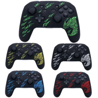 Laser Carving Soft Silicone Case For Switch Pro Controller Skin Cases Gamepad Joystick Game Accessories Cover For Switch Pro