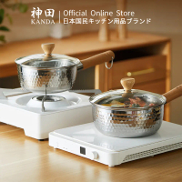 ✨ New Arrival ✨ KANDA Yukihira Pot Saucepan With Lid 18CM/20CM Snow Flat Pot Milk Pot Small Pan 443 