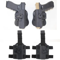 Tactical Drop Leg Gun Holster Airsoft Thigh Holster Holder Case Adapter Hunting Accessory for Glock 17 19 22 26 31 Pistol Holder