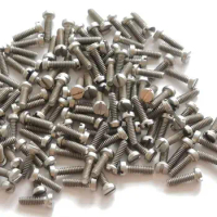 M1 M1.2 GR2 Pure Titanium Slotted Cylindrical head Screw One Word Model Machine Bolt 2mm-10mm Length