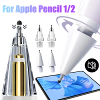 Pencil Tip for Apple Pencil 1st 2nd Generation Needle Tube Damping Mute Wear-resistant Transparent Elastic Stylus Pen Tips