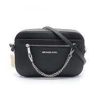 【二手名牌BRAND OFF】MICHAEL KORS 麥可寇斯 黒色 皮革 Jet Set 肩背包 35T1STTC9L
