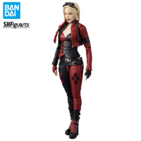 Bandai Original Shfiguarts Shf Harleen Quinzel Harley Quinn The Suicide Squad Anime Figure Collectile Model Action Toys Gifts