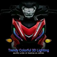 Shark Power Lampu Depan Supra GTR 150 dengan Lampu Sein RGB Adjustable Trendy Colorful 3D Lighting u