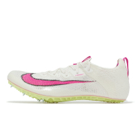 Nike 田徑釘鞋 Zoom Superfly Elite 2 男鞋 米白 粉紅 競速 短距離 CD4382-101