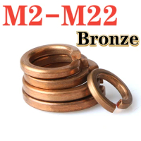 GB93 M2 M2.5 M3 M4 M5 M6 M8 M10M12-M16 M18 M20 Brass Split Spring Washer Bronze Copper Shell Washer Spring Washer Anti Loosening