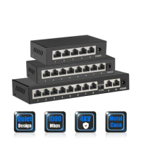 Terow Switch Ethernet Gigabit Switch 8 10 Port 1000Mbps Unmanaged Network Switch for Wifi Router Ethernet Splitter RJ45 LAN Hub