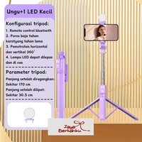 [BIG SALE] TR  165CM Tongsis Tripod lampu LED Gimbal Stabilizer Bluetooth Selfie Tongsis Termurah Un