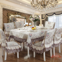 歐式餐桌桌布布藝長方形茶幾布餐臺布正方形椅墊椅套套裝坐墊桌旗