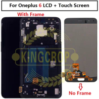 Oneplus 6 LCD Display Screen Touch Panel Assembly Original Tested One plus 6 LCD Display Digitizer Display + Frame OnePlus 6 LCD