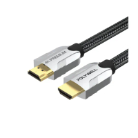 【POLYWELL】HDMI 2.0 Premium 4K 協會認證 鋅合金編織線 2M(適合最廣泛4K音響級設備和電競玩家)