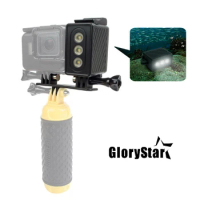 Underwater 30m Diving Light Waterproof Flash LED Video Light Lamp for Gopro Hero 6 5 Black 4 3+ AHDBT-401 battery 300LM Light
