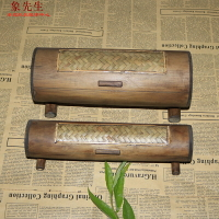 中式餐廳飯店個性筷子盒桌面復古竹首飾盒家用帶蓋瀝水餐具收納盒