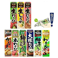 【江戶物語】 (特價)日本製 愛思必 S&B 生薑泥 生蒜泥 柚子胡椒 山葵醬 芥末醬 黃芥末 刺身料理 擠壓式沾醬