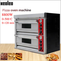 XEOLEO 16inch*2 Pizza Oven Machine Bakery Commercial Stainless Steel Electric Baking Furnace KFC/Mcdonald‘s Chicken/Food/Hamburg