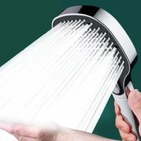 New 130mm High pressure Large Flow Shower Head 3 Modes Spray With Filter Water Saving Rain Shower Faucet Bathroom Accessories