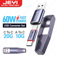 JEYI USB Adapter Set, Type-c Converter USB-A to USB-C 10G, USB-C to USB-C 20G with Fast Charge OTG f