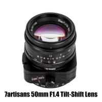 7artisans 50mm F1.4 Tilt-Shift Manual Lens Large Aperture APS-C Lens with 2-in-1 For Sony E ZVE10 FUJIFX X-T1 Micro 4/3 E-PL1