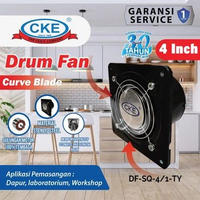 CKE Exhaust Fan Dinding Besi 4 Inch Booster Fan Wall Air Duct Fan Kipas Drum Fan Mini 4 inch Hexos H