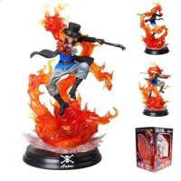 Anime ONE PIECE GK Oversized Statue Sabo Fire Dragon Flame Special Effects Scene PVC Action Figure Collectible Model Toy