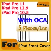 5 PCS Front Outer Screen Glass + Laminated OCA For iPad Pro 10.5 Air 3 10.9 Air 5 Panel Cover With OCA For iPad Pro 12.9 3rd Gen