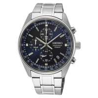 Seiko SSB377P1 SSB379P1 Jam Tangan Pria Chronograph Stainless Steel Strap SSB377P1 Blue