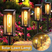 【Pengiriman 24 jam】Lampu Tancap Lampu Taman Retro Jadul Antik Tenaga Anti Air Solar panel Tenaga Sur