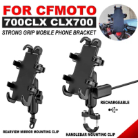 Rechargeable Mobile Phone Holder Navigation Bracket For CFMOTO 700CLX CLX700 CLX 700 700CL-X 2020 - 2023 Motorcycle Accessories