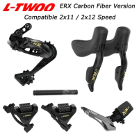 LTWOO-Bicycle Electronic Carbon Groupset Kit, Derailleur, Road Hydraulic Disc Brake, Manual Rear Shift, Front Shift