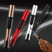 HONEST Pen Spray Gun Lighter for Cigar Jet Flame Butane Gas Candle Lighter Metal Gas Kitchen Torch Windproof Smoking Accessories