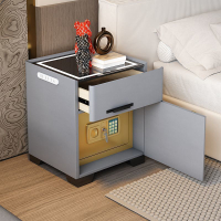 免運 床頭櫃 家用智能床頭柜保險柜一體簡約現代多功能臥室收納柜小戶型保險箱-快速出貨