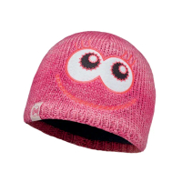 【BUFF】BF113452 兒童Polar針織保暖帽-MONSTER MERRY PINK-粉紅眨眨(針織保暖帽/Polar/青少年/兒童)