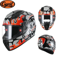 Full Face Motorcycle Helmet With Clear Visor DOT ECE Approved Moto Helmet Men Women CYRIL FF360 Free Shipping Moto Cascos