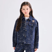 【MLB】童裝 牛仔丹寧襯衫 MONOGRAM系列 紐約洋基隊(7ADKMD134-50NYS)