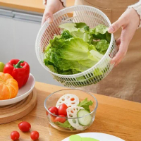 Vegetable dehydrator Household salad splash large kitchen gadget Drain basket manual vegetable dehydrator