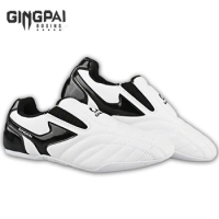 White strip breathable Taekwondo Shoes Martial Arts Sneaker kids sport shoes Professional Training Competition shoes