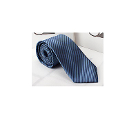拉福   防水領帶8cm寬版領帶拉鍊領帶 (兒童中藍)