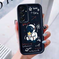 เคสสำหรับ Samsung A16 4G A16 5G เคสโทรศัพท์แบบใหม่มนุษย์อวกาศสามสีซิลิโคนกันกระแทก