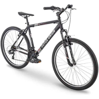 ROYCE UNION RMT 27.5" Mens 21-Speed All-Terrain Mountain Bike, 18" Aluminum Frame, Twist Shift, Matte Black