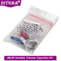 45PCS JML06 Variable Trimmer Capacitor Assorted Kit 5pf 10pf 20pf 30pf 40pf 50pf 60pf 70pf 120pf Adjustable Capacitors Set Pack
